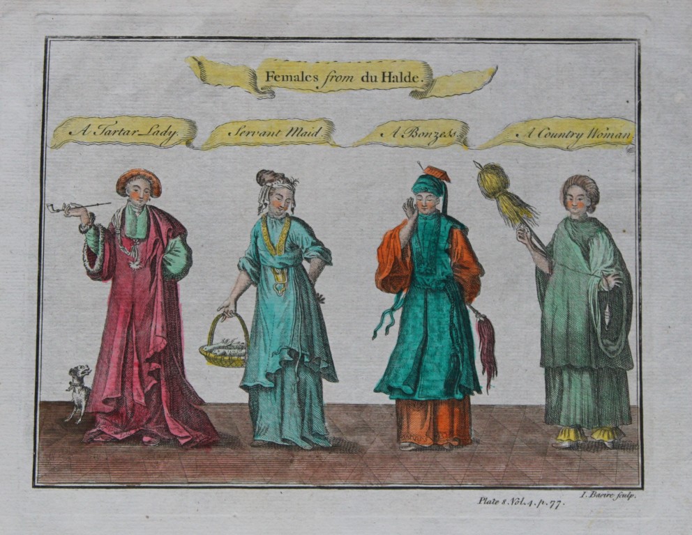 Isaac Basire - Chinese Females from de Halde 1745