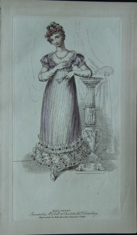 R Ackermann - Engraving of a Ball Dress 1816