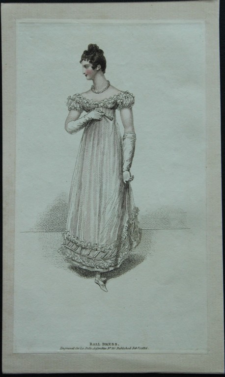 R Ackermann - Engraving of a Ball Dress 1816