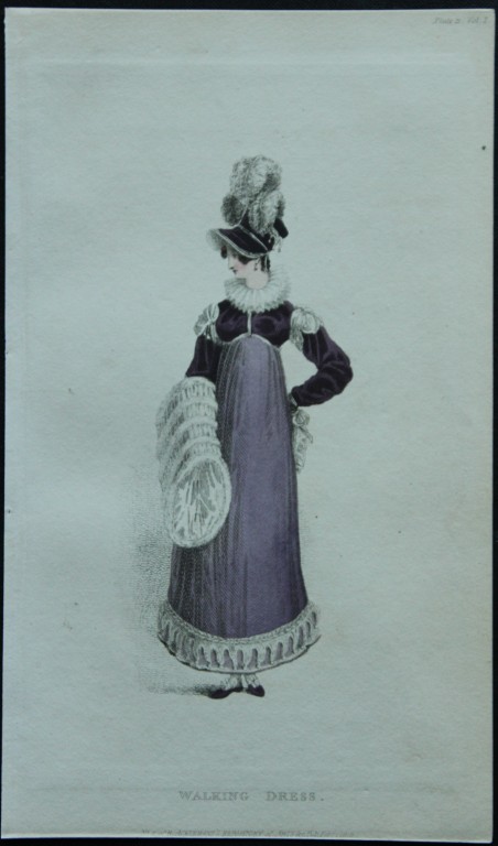 R Ackermann - Engraving of a Walking Dress 1816