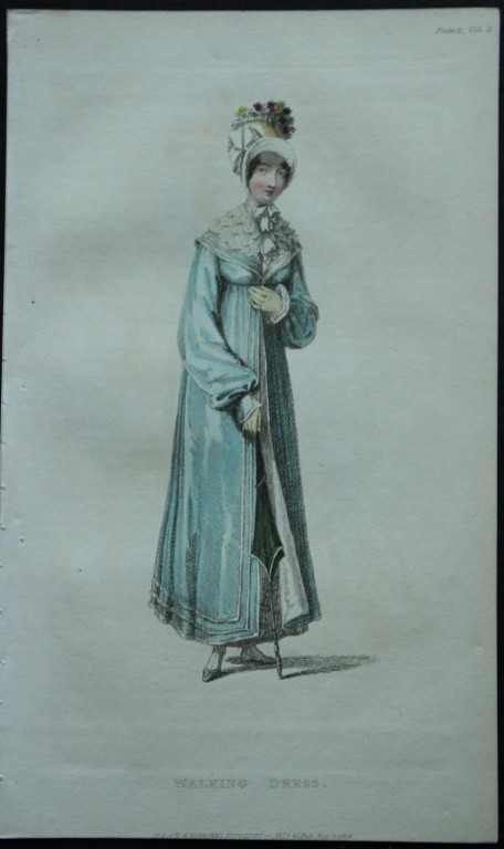 R Ackermann - Engraving of a Walking Dress 1816