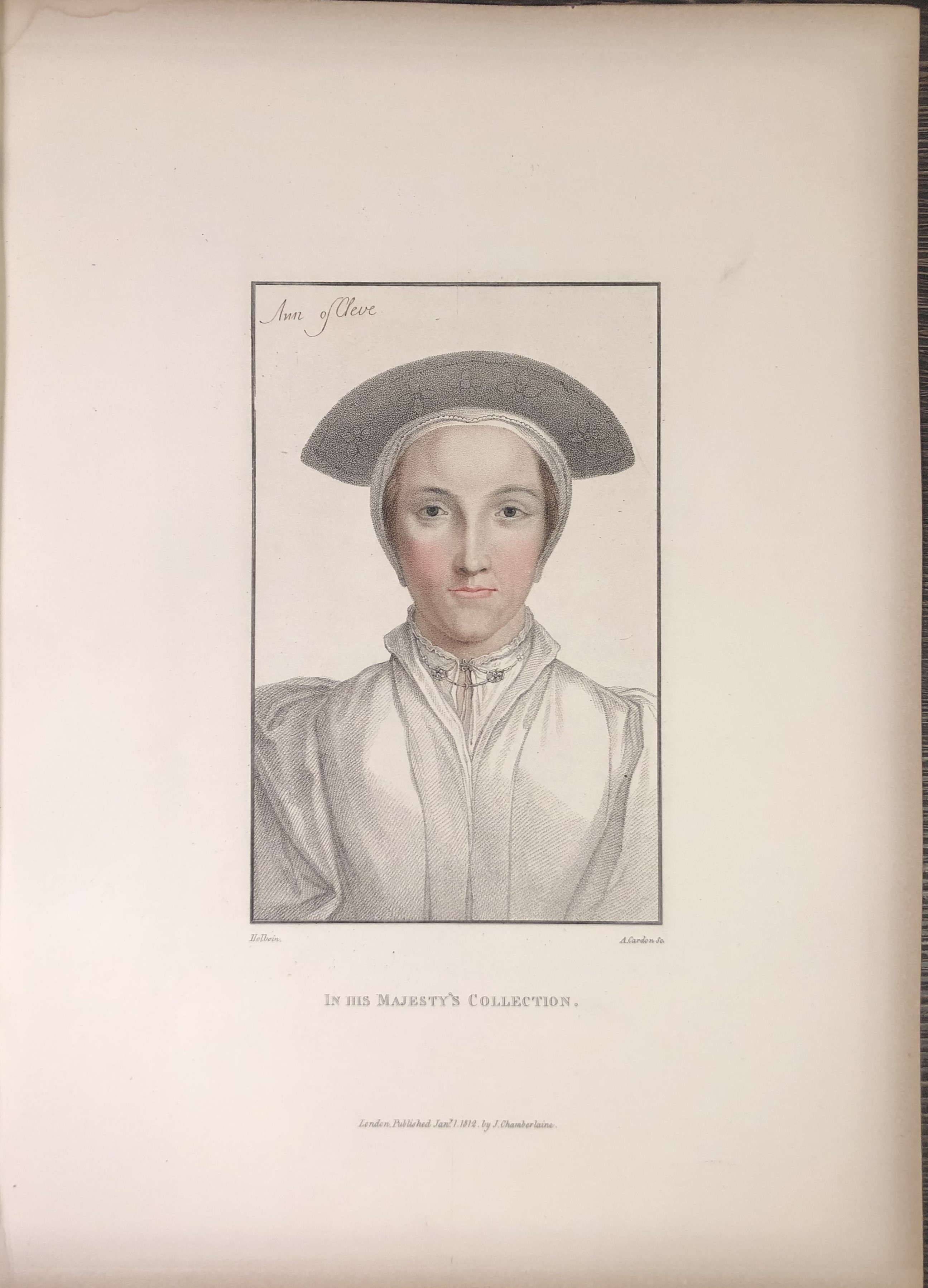 Portrait of Queen Anne of Cleve by Hans Holbein 1812