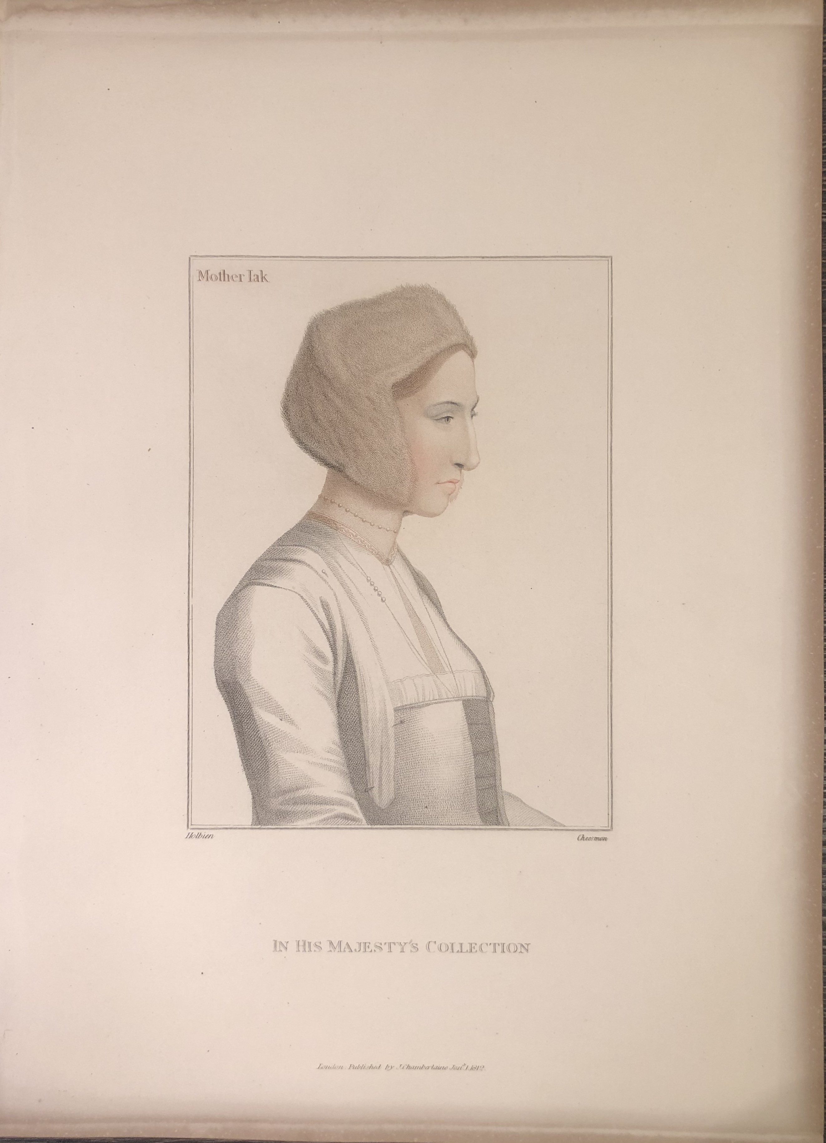 Portrait of Mother Jak, nurse to Edward VI by Hans Holbein 1812
