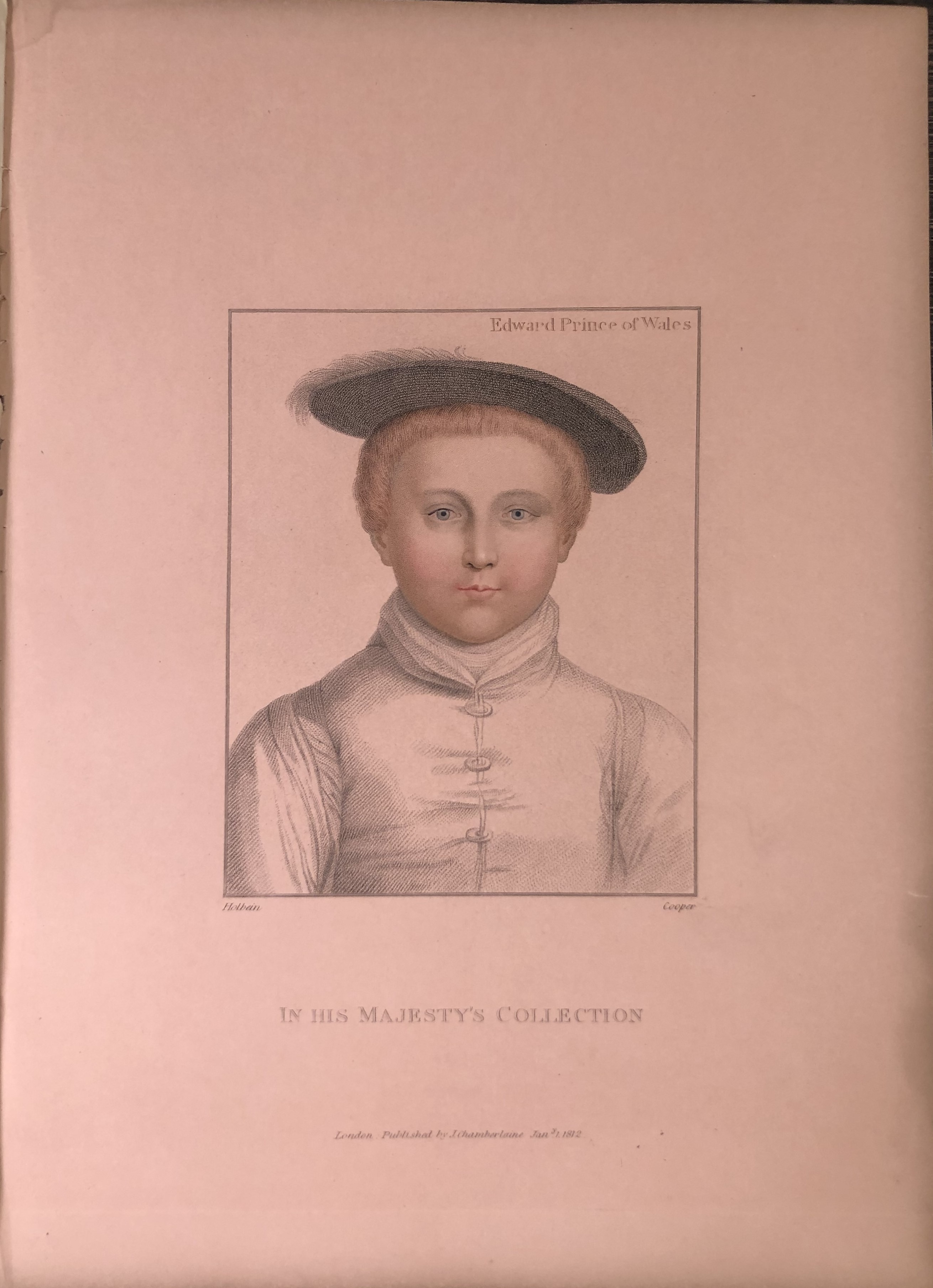 Portrait of Edward, Prince of Wales by Hans Holbein 1812
