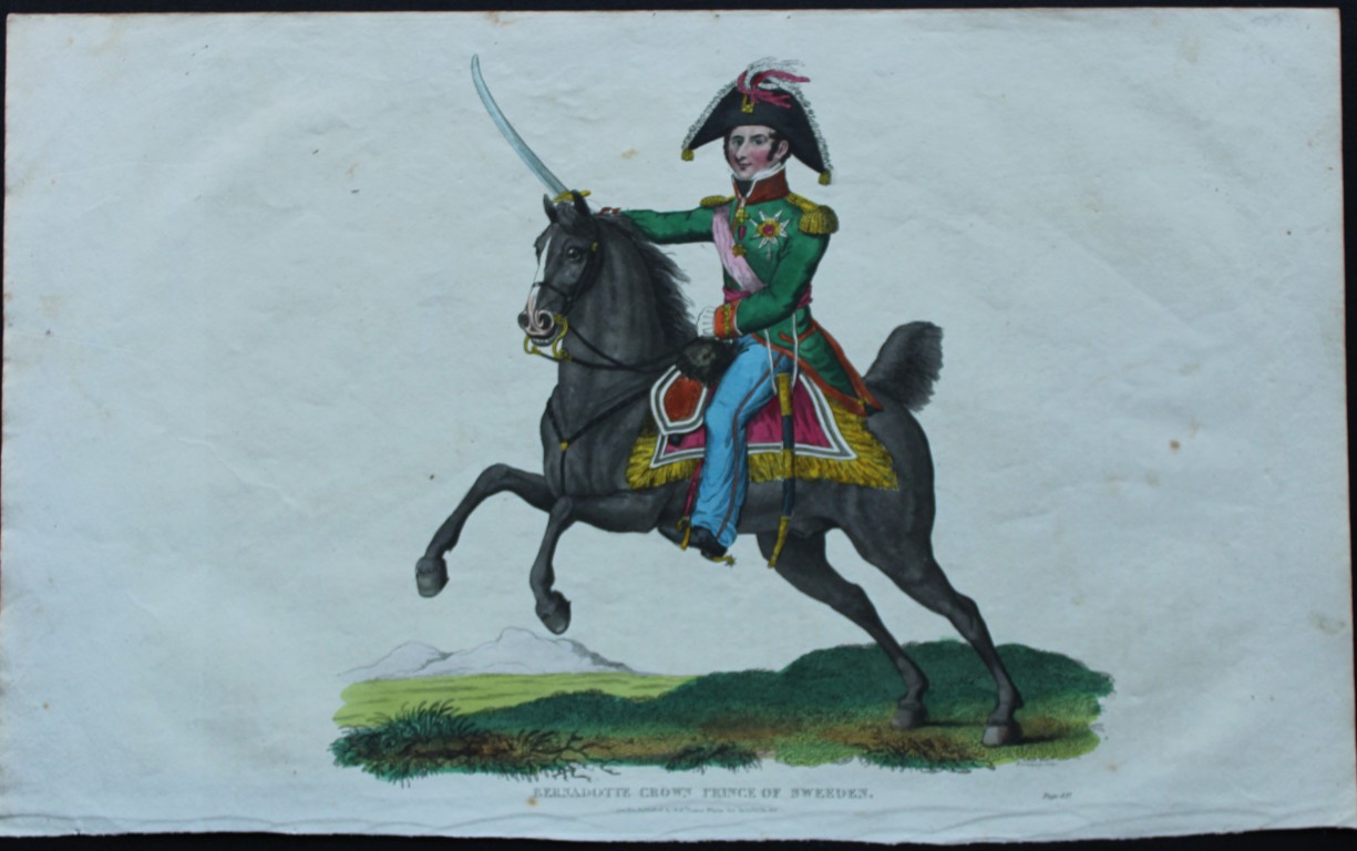 J Romney - Etching of Crown Prince of Sweden 1816