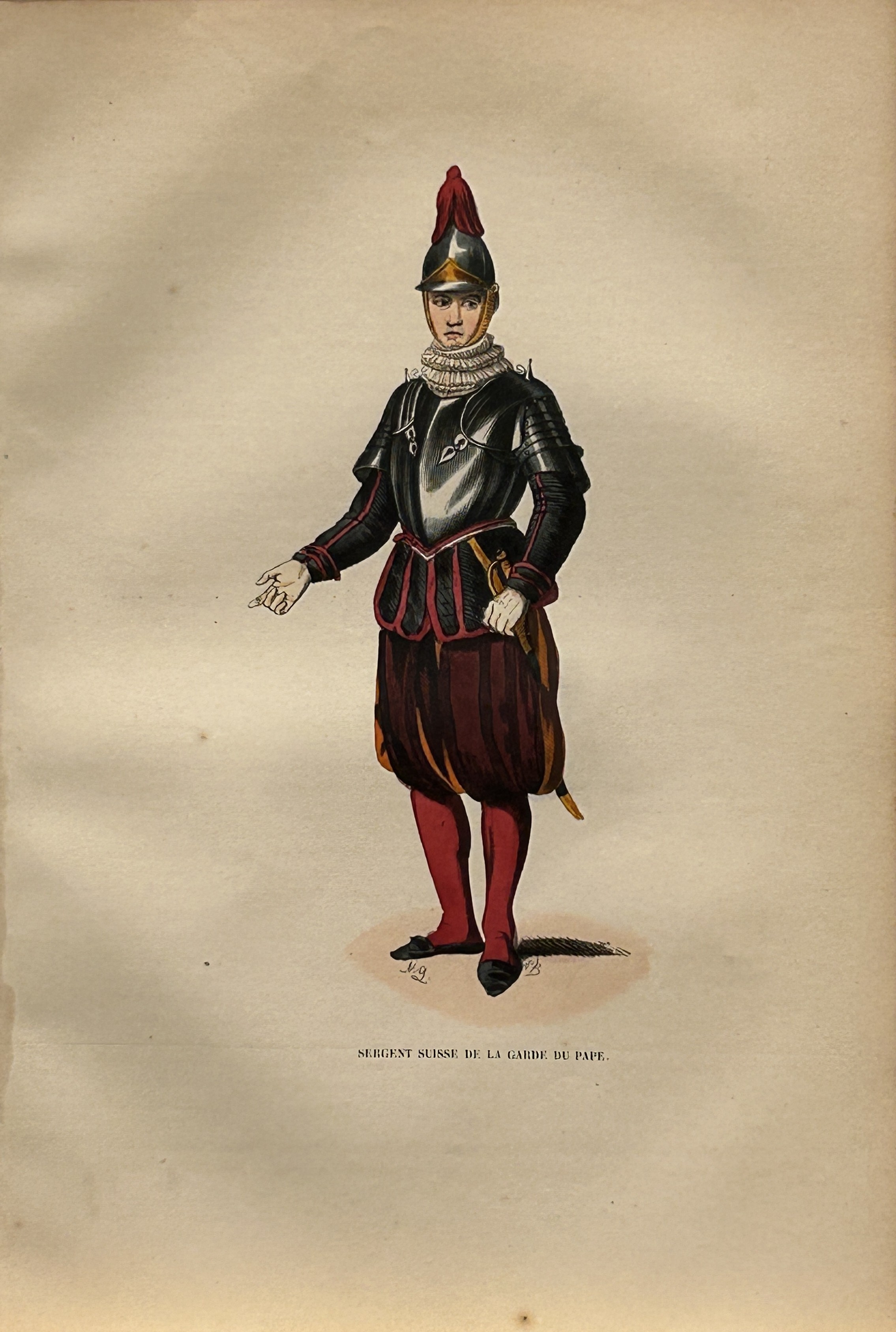 A Wahlen - Woodcut engraving of Wallachian girl 1843