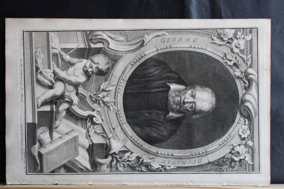 Jacobus Houbraken - Rare engraving of George Buchanan 1747
