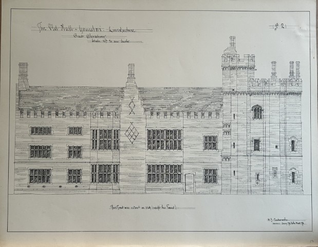 Architectural Drawing - Old Hall, Gainsboro, Lincs 1872