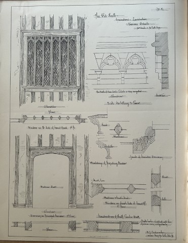 Architectural Drawing - Old Hall, Gainsboro, Lincs 1872