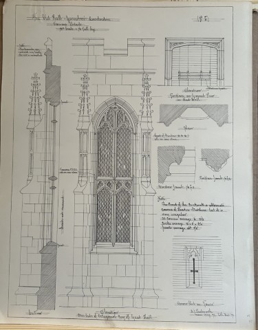 Architectural Drawing - Old Hall, Gainsboro, Lincs 1872