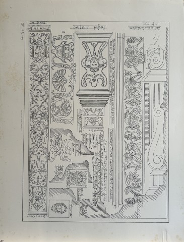 Architectural Drawing - Canonbury Towers, London 1869