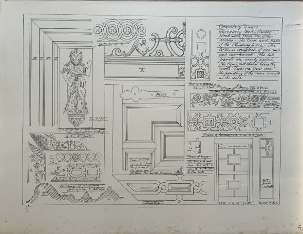 Architectural Drawing - Canonbury Towers, London 1869
