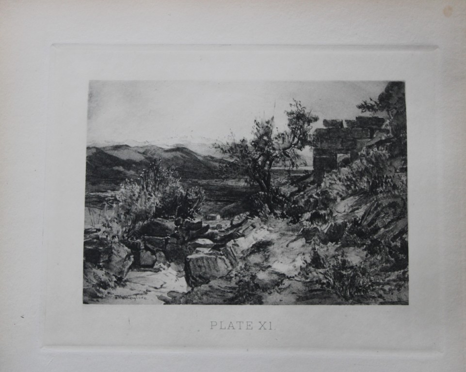 John Fulleylove 1897 - Etching of Messene on Ithome