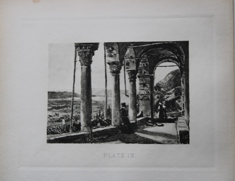 John Fulleylove 1897 - Etching of Vale of Sparta from Mistra