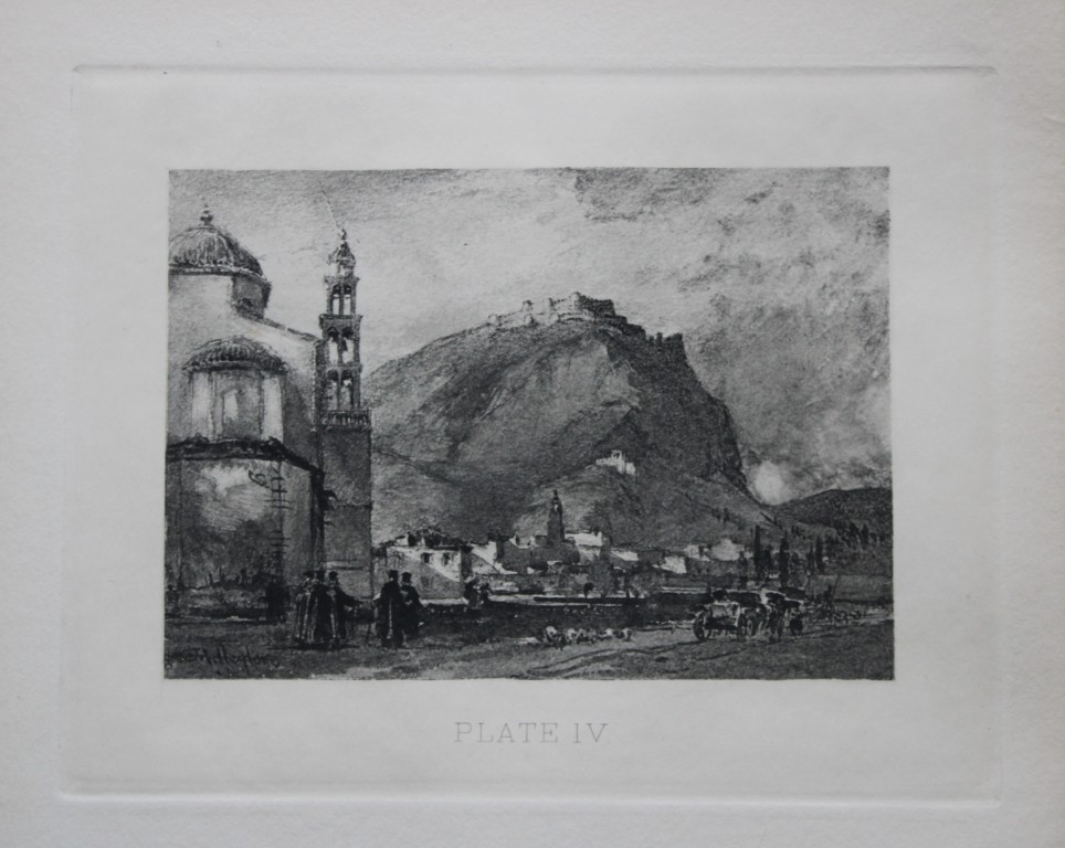 John Fulleylove 1897 - Etching of Argos and the Larissa