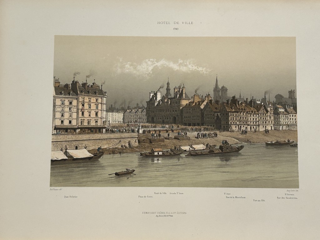 Fedor Hoffbauer - Town Hall, Paris in 18th century,  1875