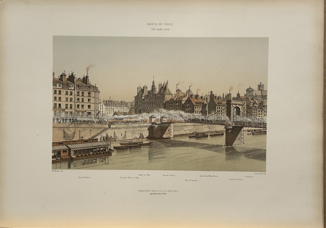 Fedor Hoffbauer - Town Hall, Paris in 19th century,  1875