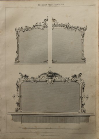 P Thomson - Chimney Piece Mirrors engraved by JH Le Keux 1853