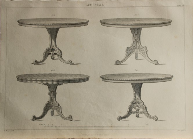 P Thomson - Loo Tables engraved by JH Le Keux 1853