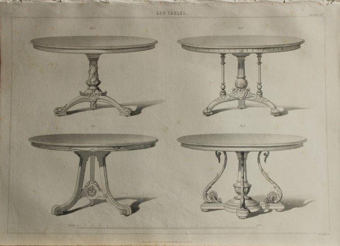 P Thomson - Loo Tables engraved by JH Le Keux 1853