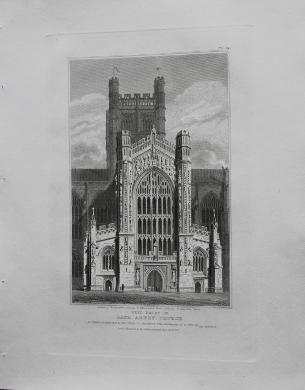 F Mackenzie - The Abbey Church, Bath engraved by T Ranson 1825