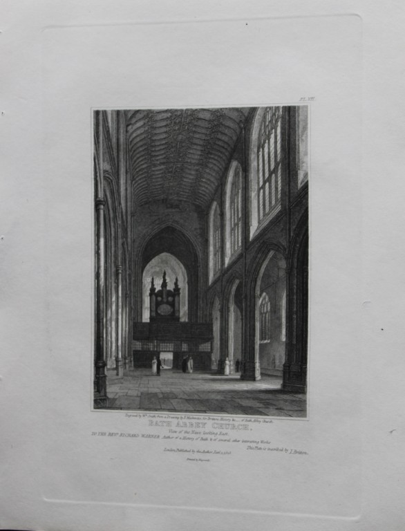 F Mackenzie - The Abbey Church, Bath engraved by W Smith 1825