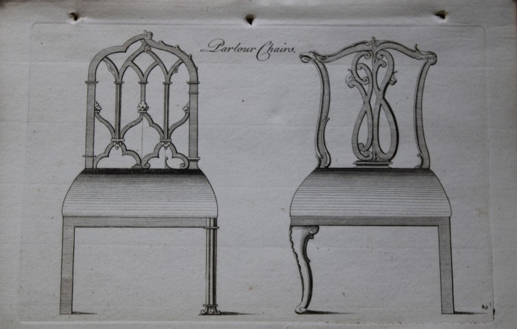 Manwaring - Engraving of Parlour Chairs 1765