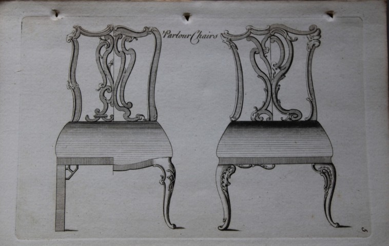 Manwaring - Engraving of Parlour Chairs 1765
