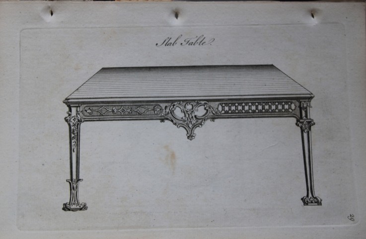 Society of Upholsterers - Slab Table 1765