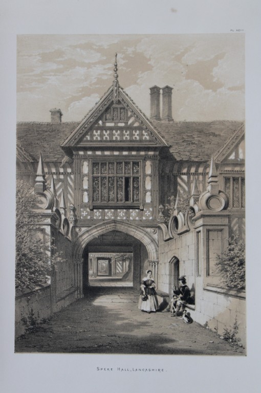Nash J - Lithograph of Speke Hall, Lancashire 1869