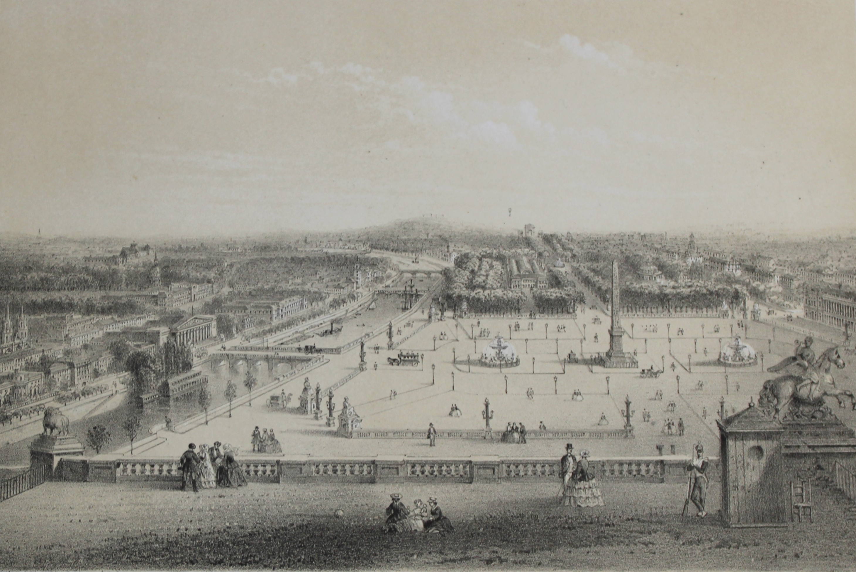 Charles Riviere - Place de la Concorde et Champs-Elysees 1867