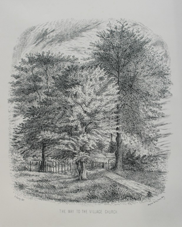 Bemrose - The Way to the Village Church, Derbyshire 1868