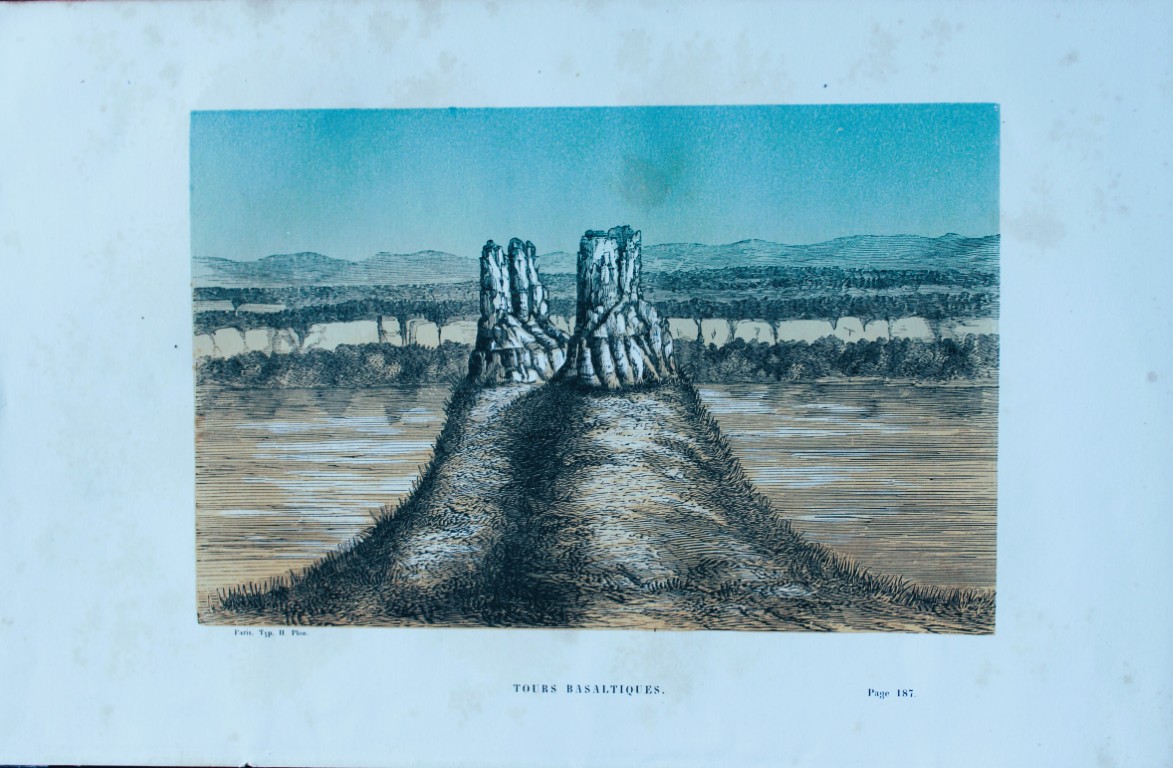 Abbe E Domenech - Columbia Falls and Basalt Towers 1860