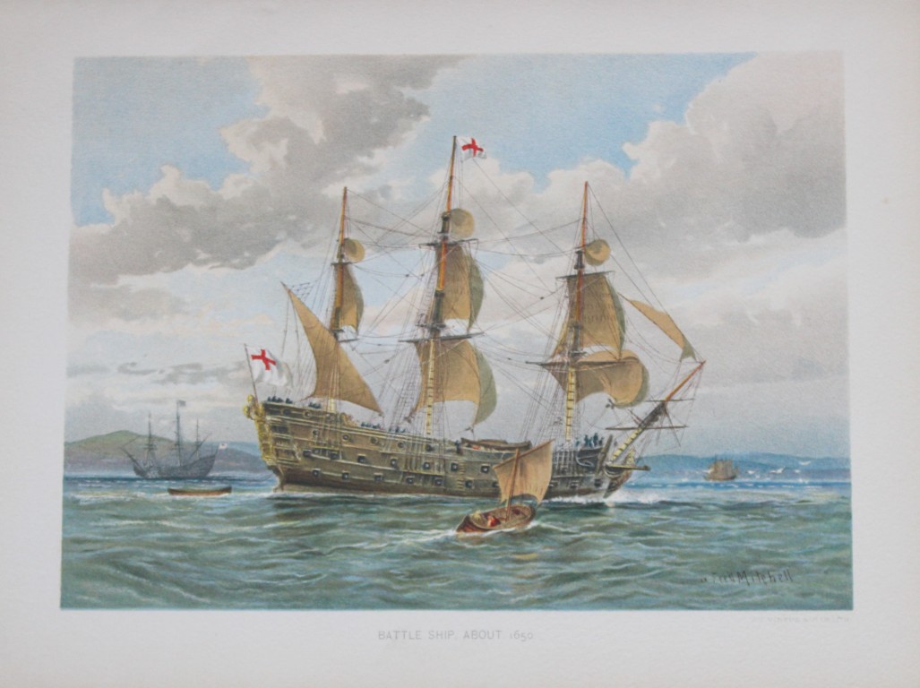 WF Mitchell - 17th Century Battleship 1890