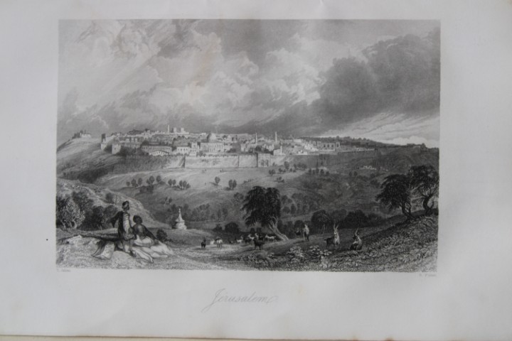 T Allom - Jerusalem by engraved S Fisher 1855