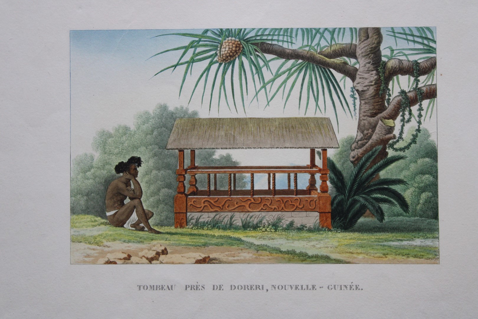 Duperrey - Tomb near Doreri, New Guines 1826