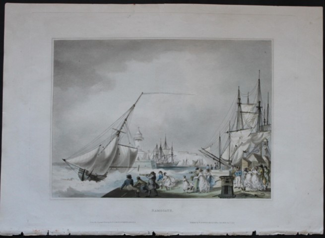 de Loutherbourg - Aquatint of Needles, Isle of Wight 1805