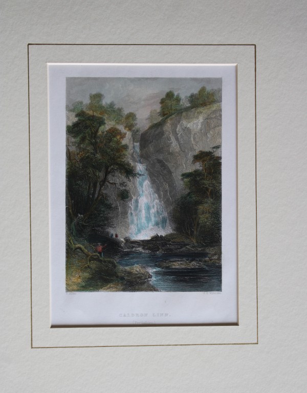 Thomas Allom - Caldron Linn, Perthshire engraved by JT Willmore 1837
