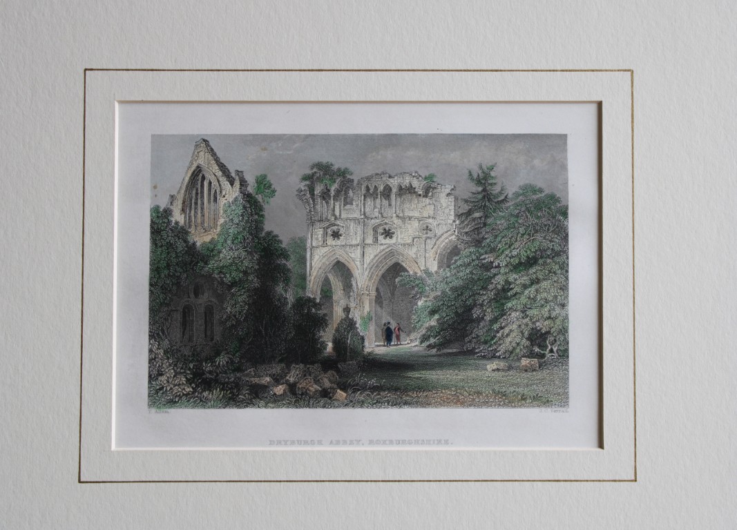 Thomas Allom - Dryburgh Abbey, Roxburghshire engraved by JC Varrall 1837