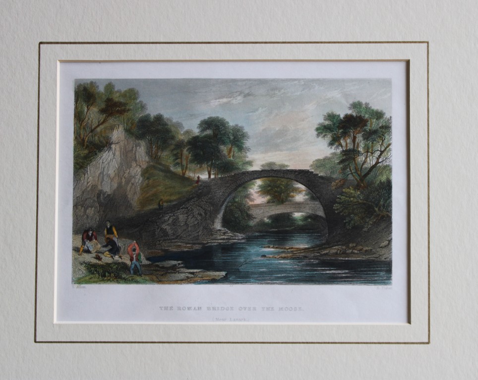 Thomas Allom - Roman Bridge over the Moose engraved by S Fisher 1837