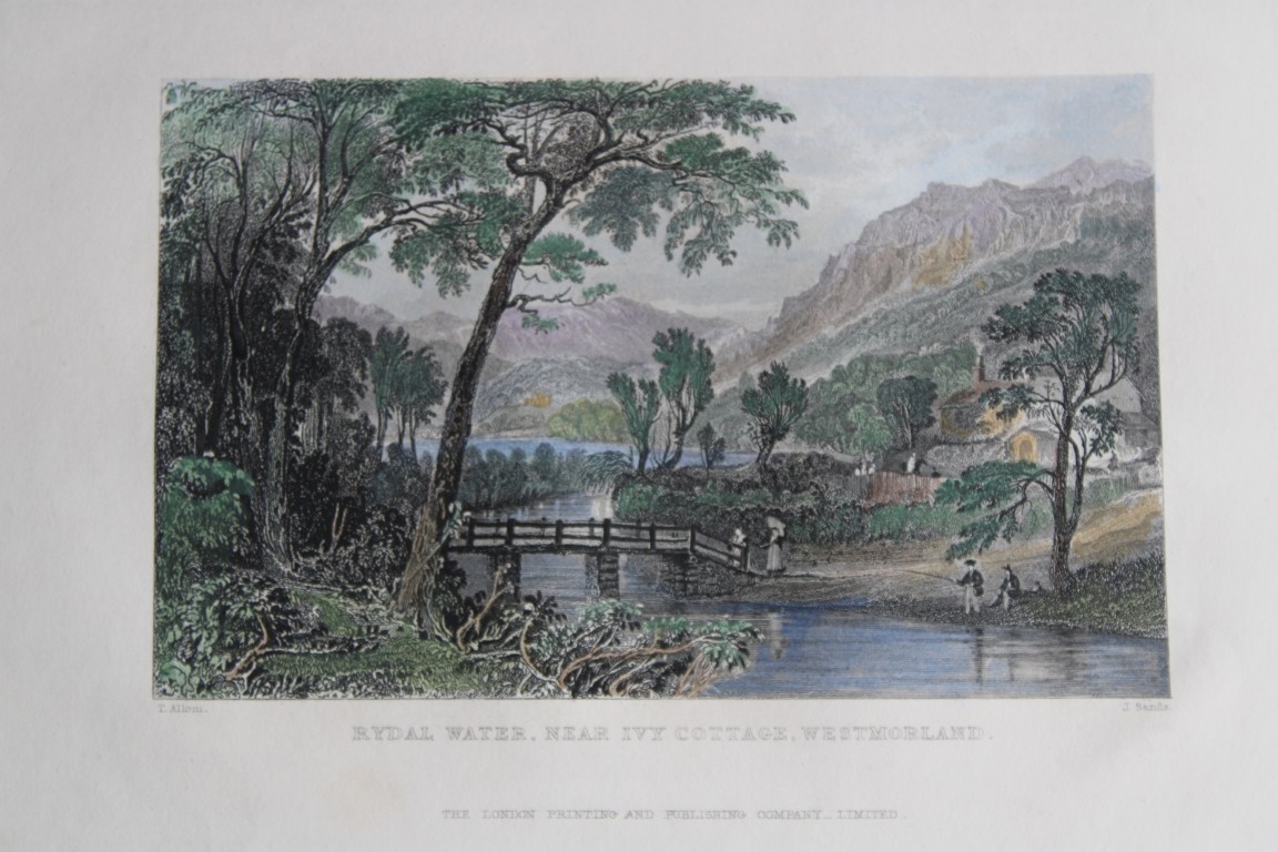 Thomas Allom -  Rydal Water, Westmorland engraved by J Sands 1834