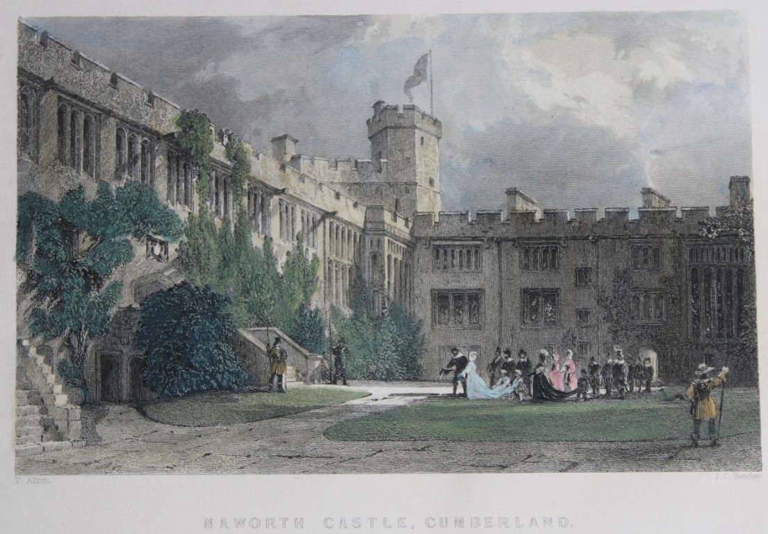 Thomas Allom -  Haworth Castle, Cumberland engraved by JC Bentley 1834