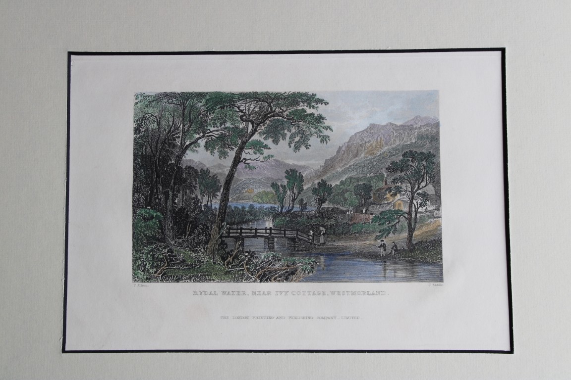 Thomas Allom -  Rydal Water, Westmorland engraved by J Sands 1834