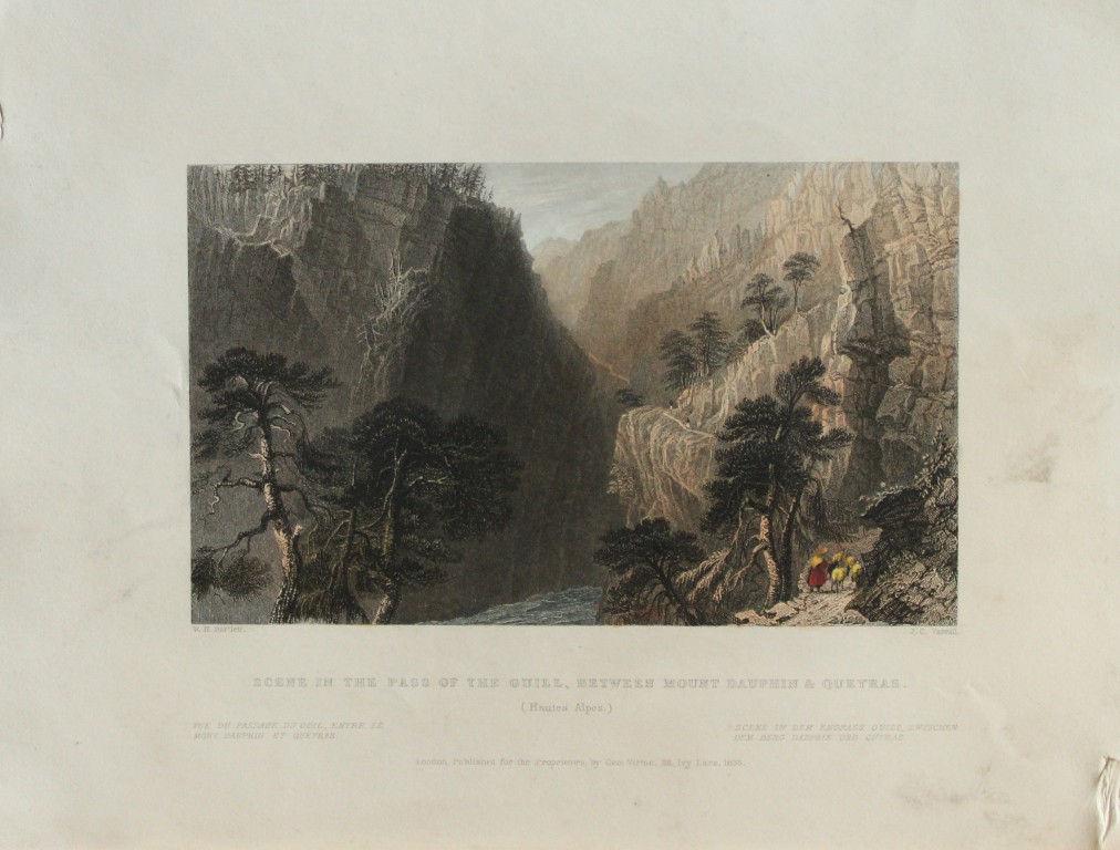 WH Bartlett - Guill Pass in the Alps engraved by JC Varrall 1838