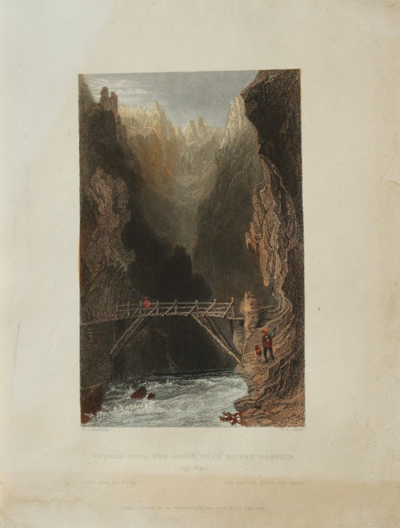 WH Bartlett - Bridge over the Guill in the Alps engraved by W Capone 1838