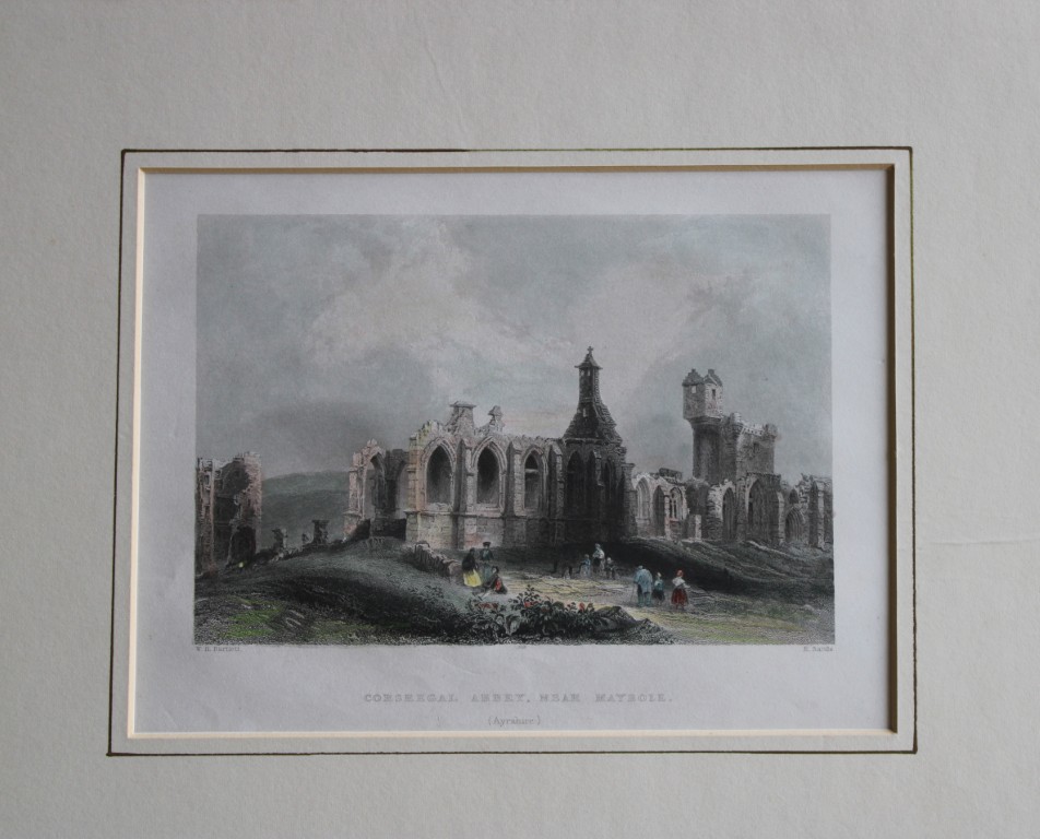 WH Bartlett - Corsregal Abbey, Ayrshire engraved by R Sands 1837