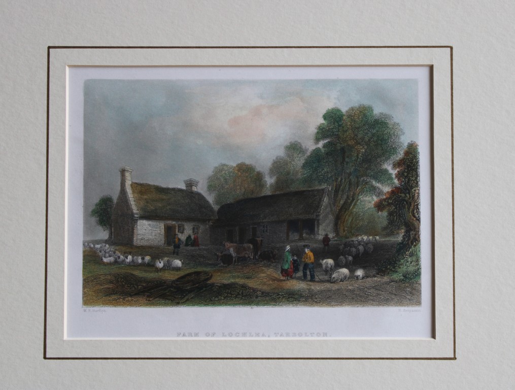 WH Bartlett - Farm of Lochlea, Tarbolton engraved by E Benjamin 1837