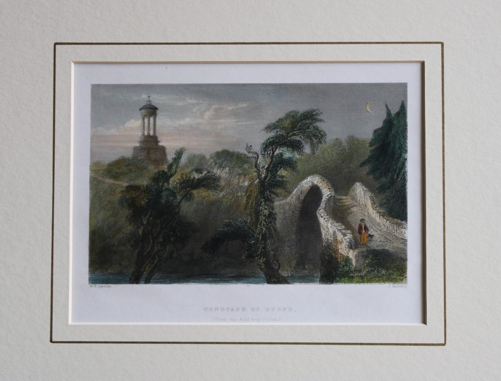 WH Bartlett - Cenotaph of Burns engraved by J Redaway 1837