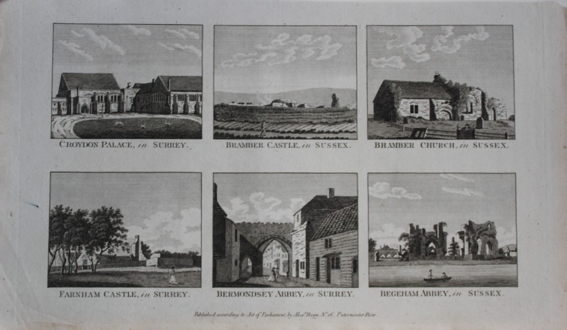 Alex Hogg - Castles, Abbey and Palace in Surrey and Sussex 1786