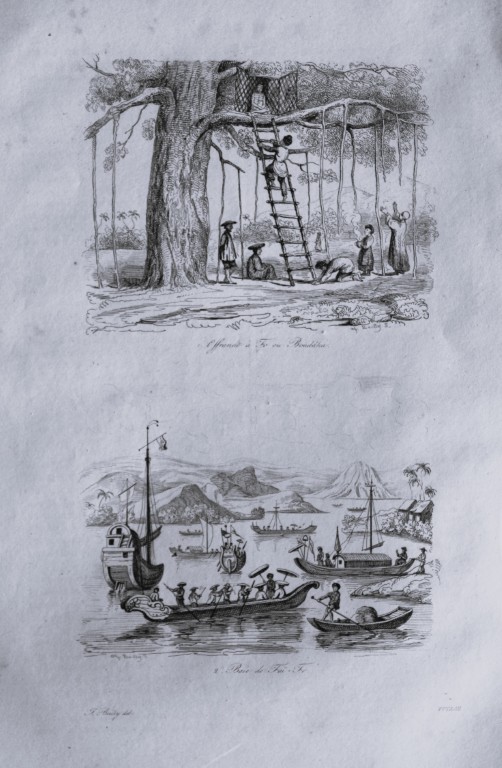 Julien Boilly - Engraving of People and  Views in Asia 1839